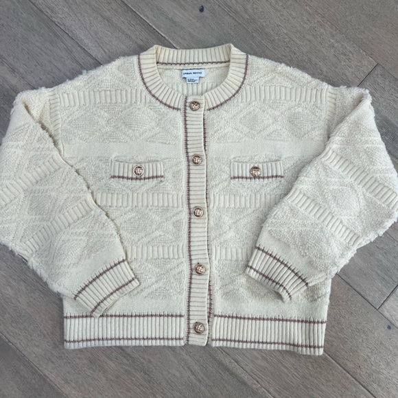Urban Revivo Sweaters - Urban Revivo Cream Button-Up Cardigan